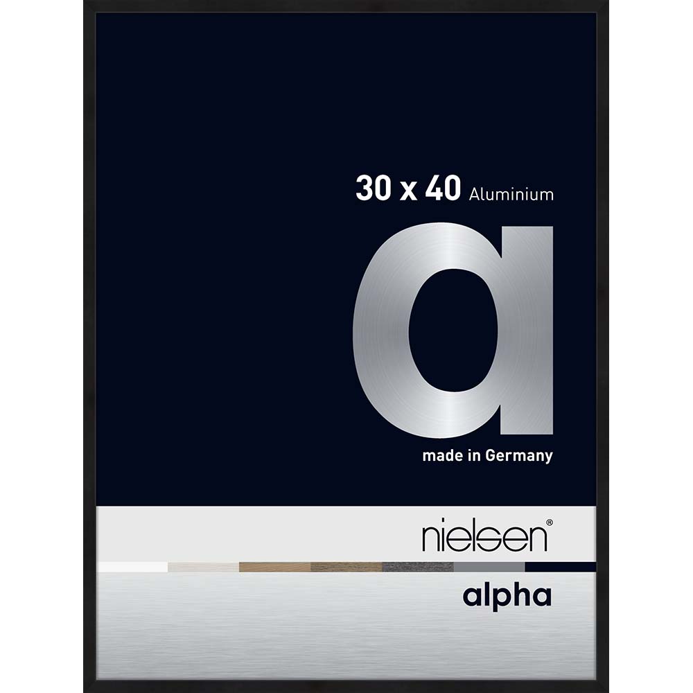 Alpha Noir anodisé mat 30 x 40 cm