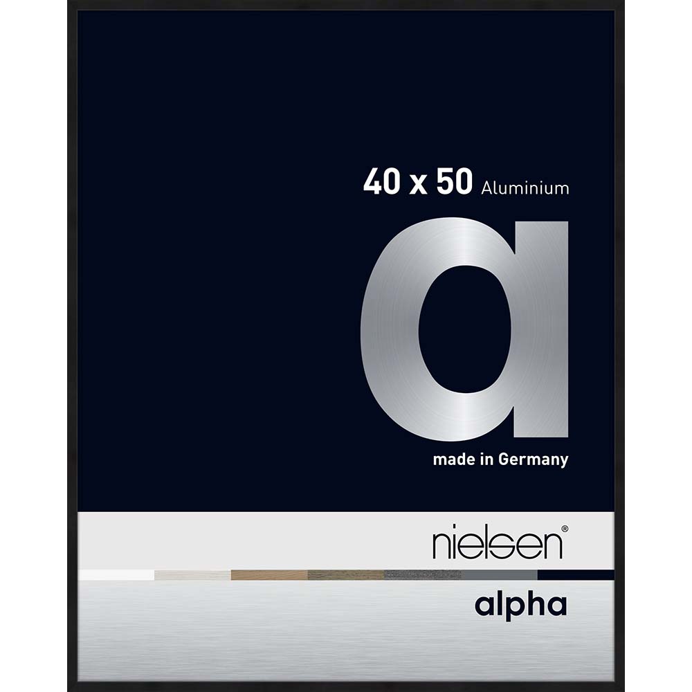 Alpha Noir anodisé mat 40 x 50 cm