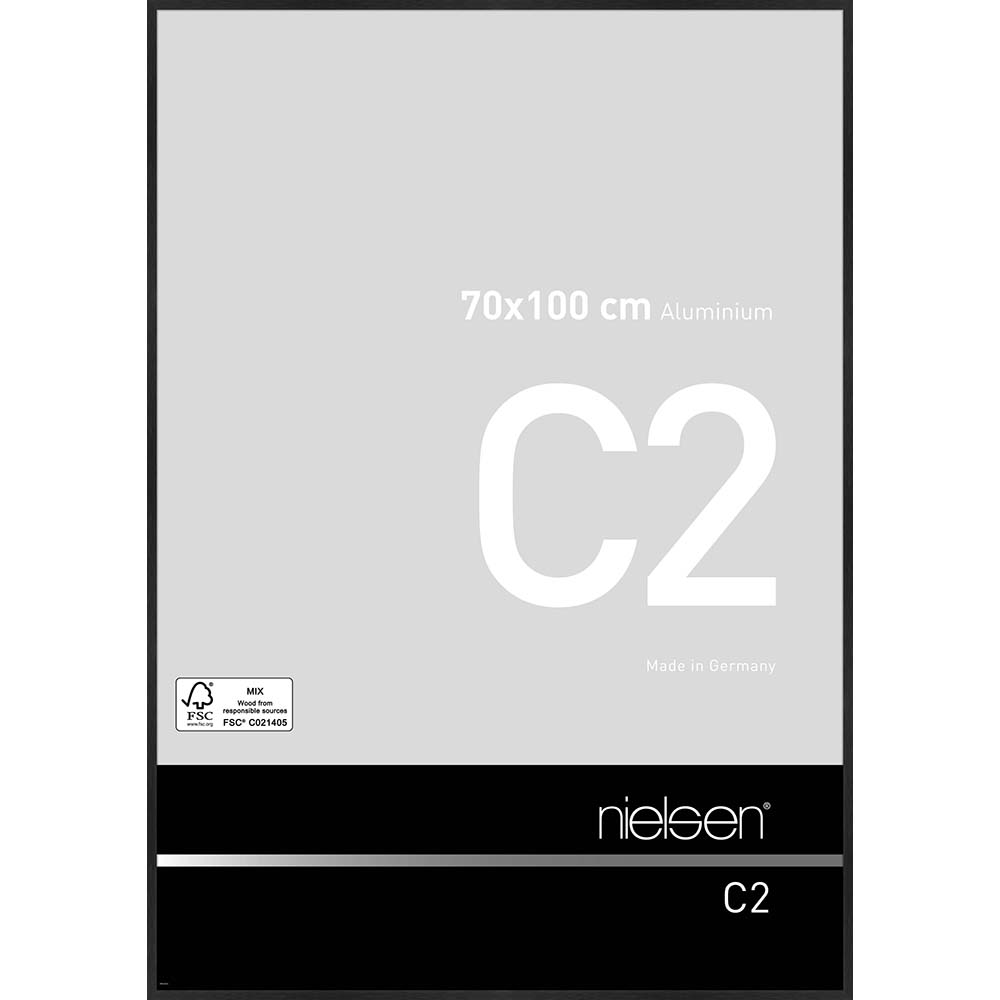 C2 Noir mat brossé 70 x 100 cm