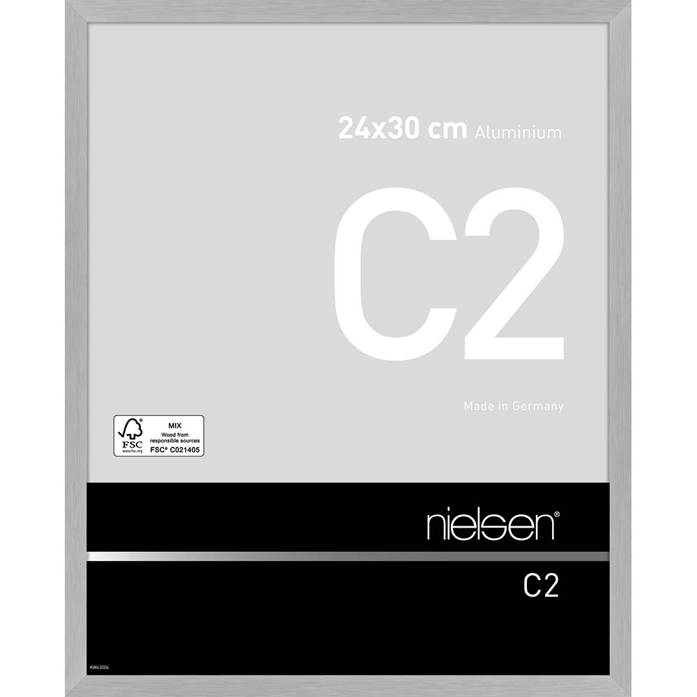C2 Argent mat brossé 24 x 30 cm