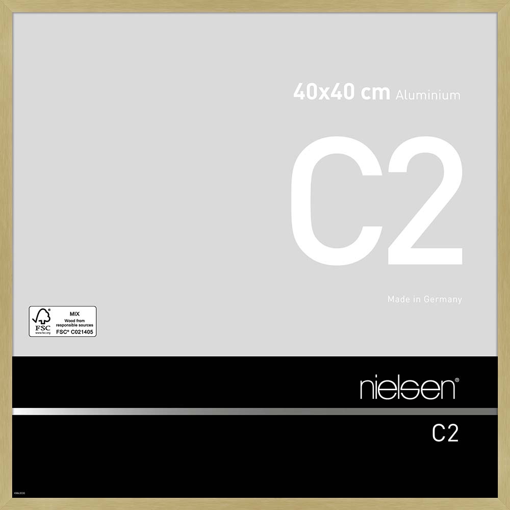 C2 Or mat brossé 40 x 40 cm