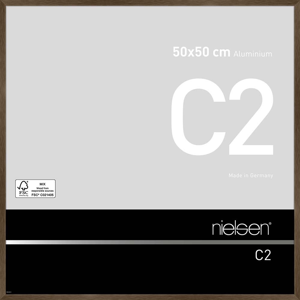 C2 Ambre mat brossé 50 x 50 cm