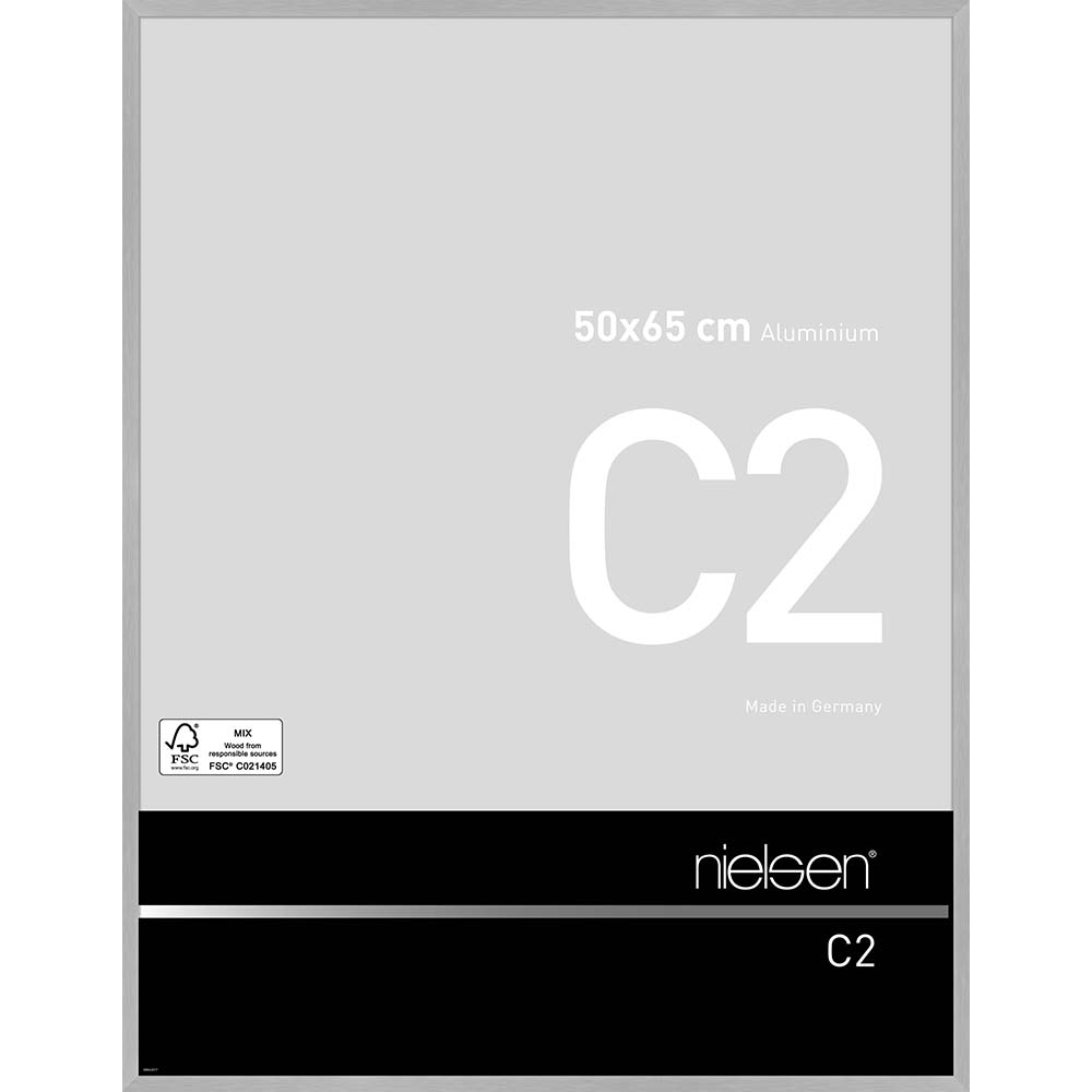 C2 Argent mat brossé 50 x 65 cm