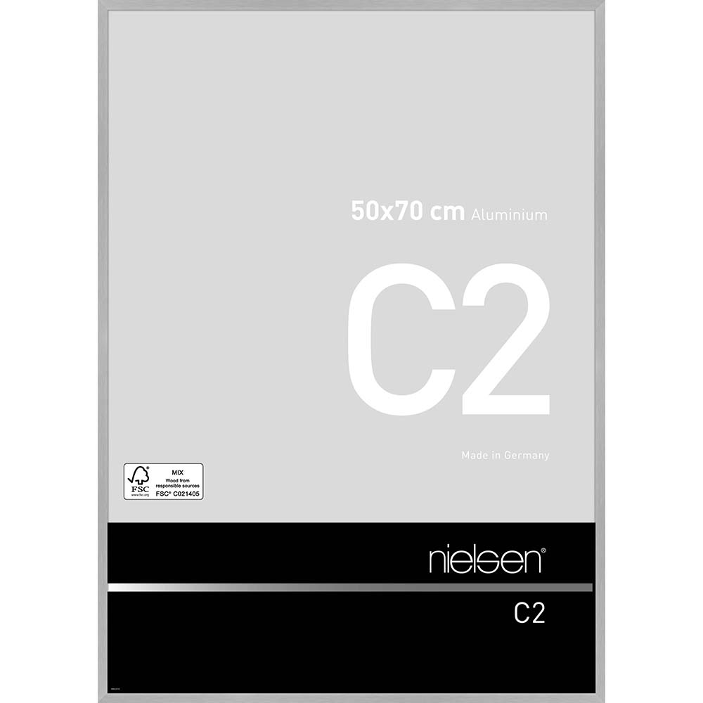 C2 Argent mat brossé 50 x 70 cm