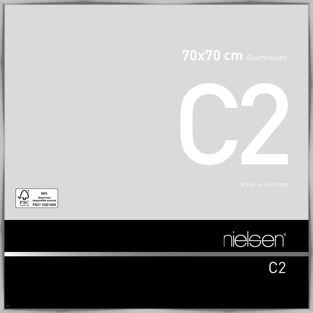 C2 Argent poli 70 x 70 cm