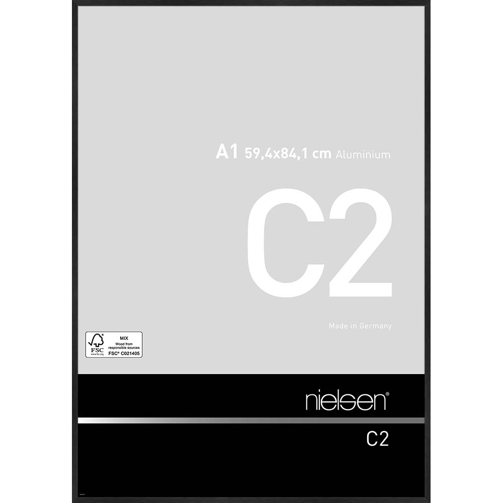C2 Noir mat brossé 59,4 x 84,1 cm