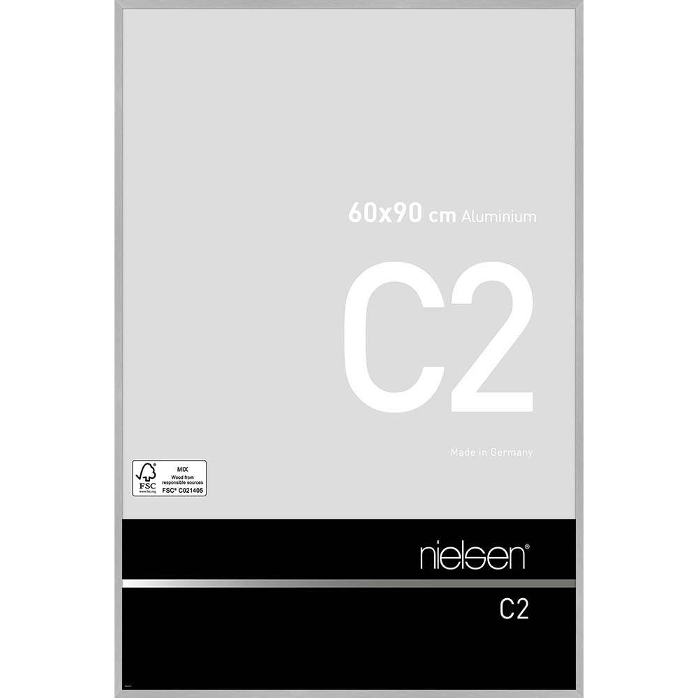 C2 Argent mat brossé 60 x 90 cm