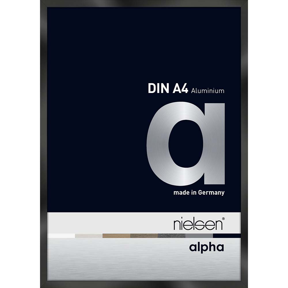 Alpha Noir anodisé brillant 21 x 29,7 cm