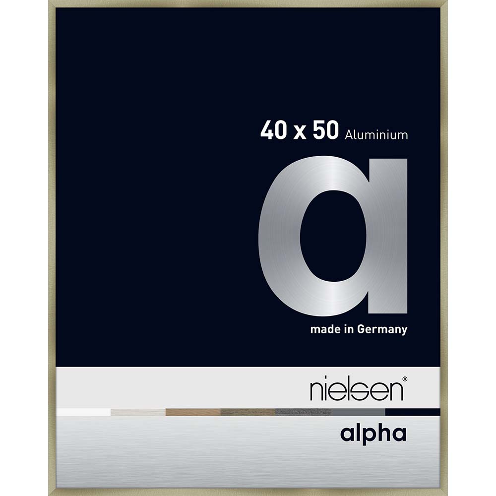 Alpha Acier brossé 40 x 50 cm