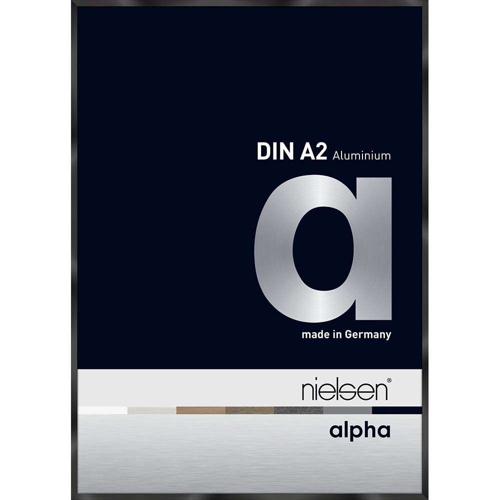 Alpha Noir anodisé brillant 42 x 59,4 cm