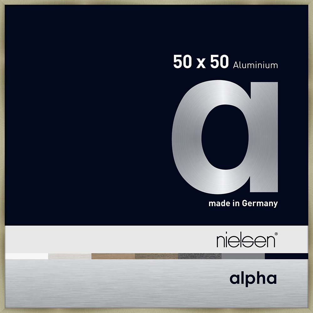 Alpha Acier brossé 50 x 50 cm