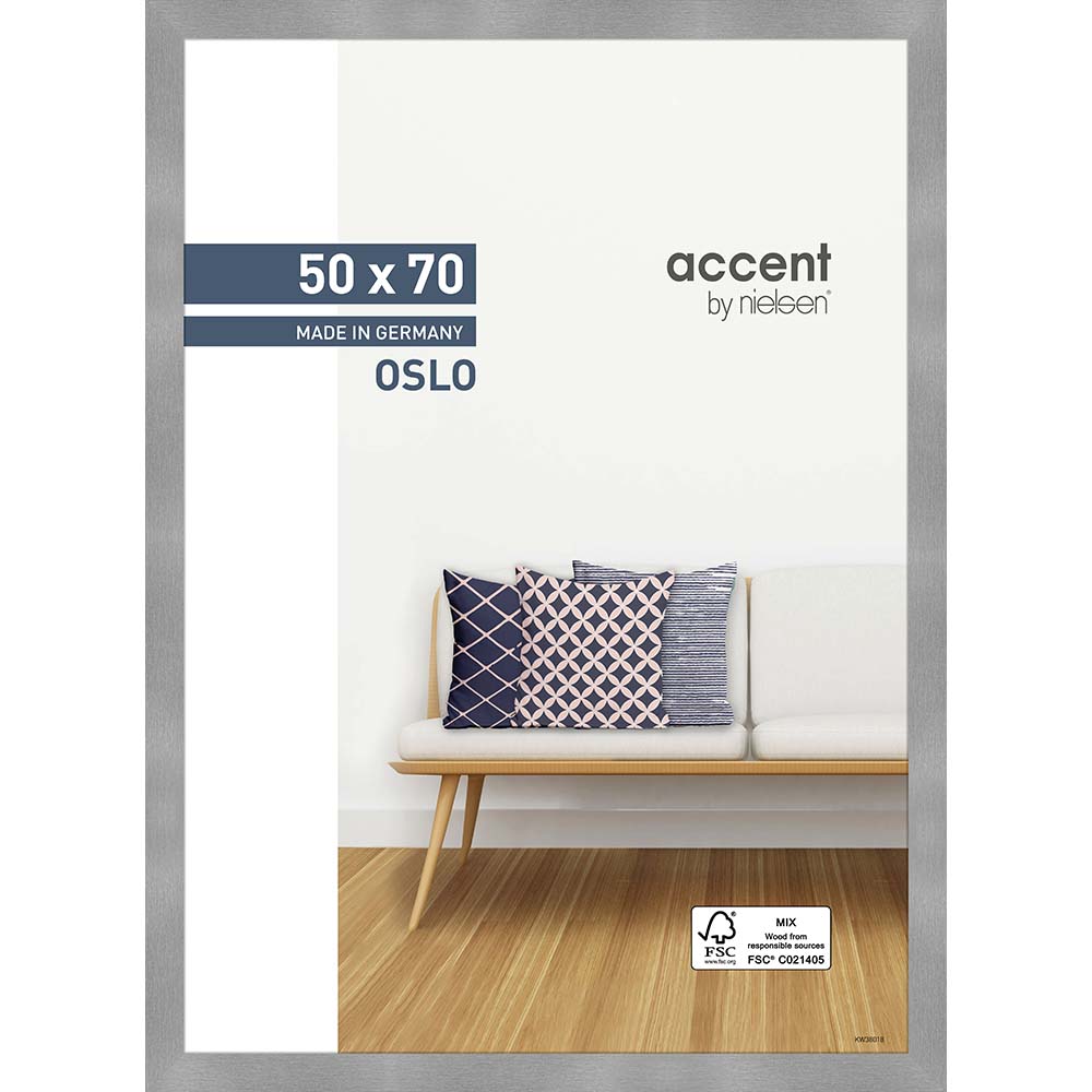 Oslo Argent 50 x 70 cm