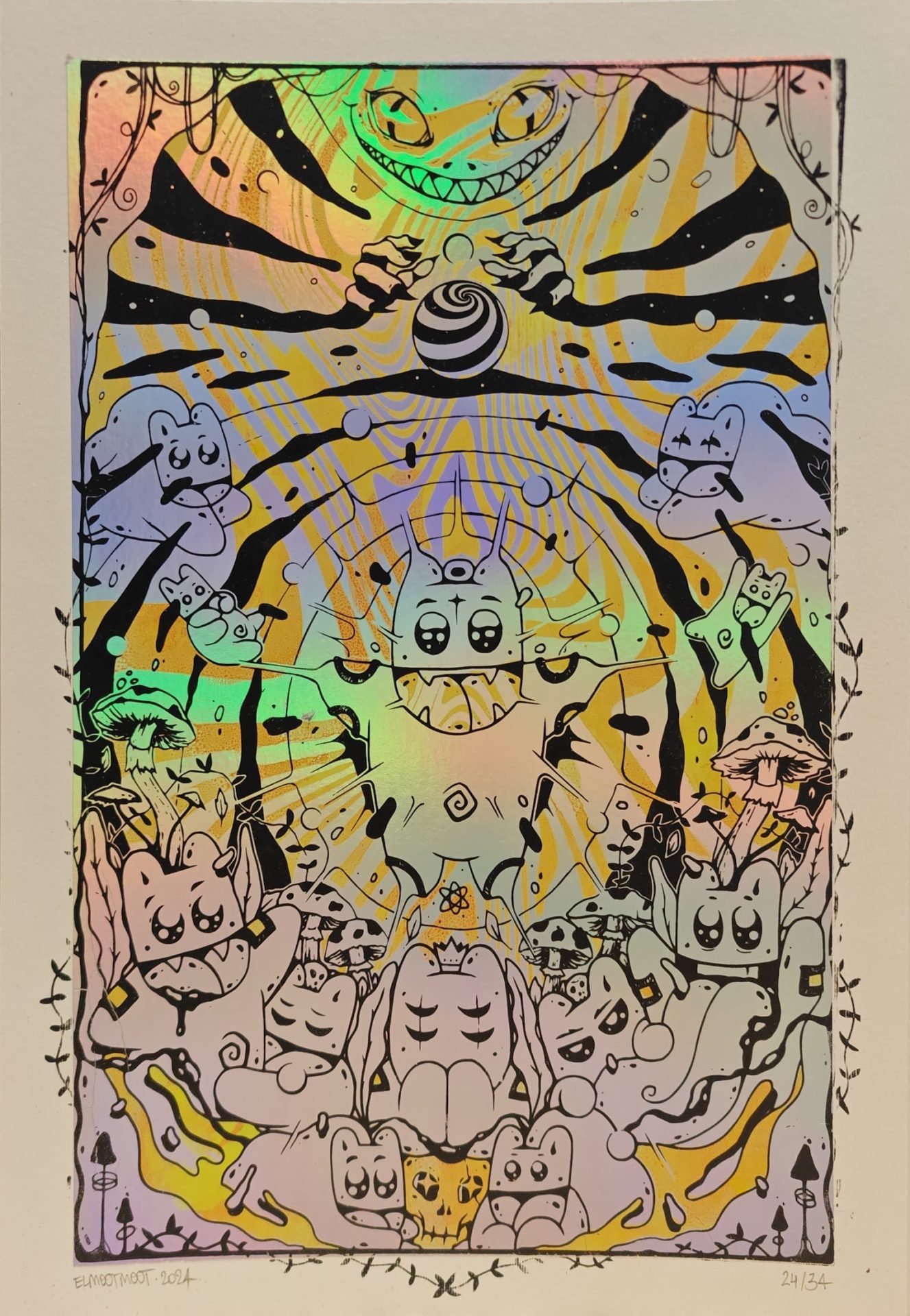 EL MOOT MOOT - Hypnose (holographique jaune, papier crème) – Image 2